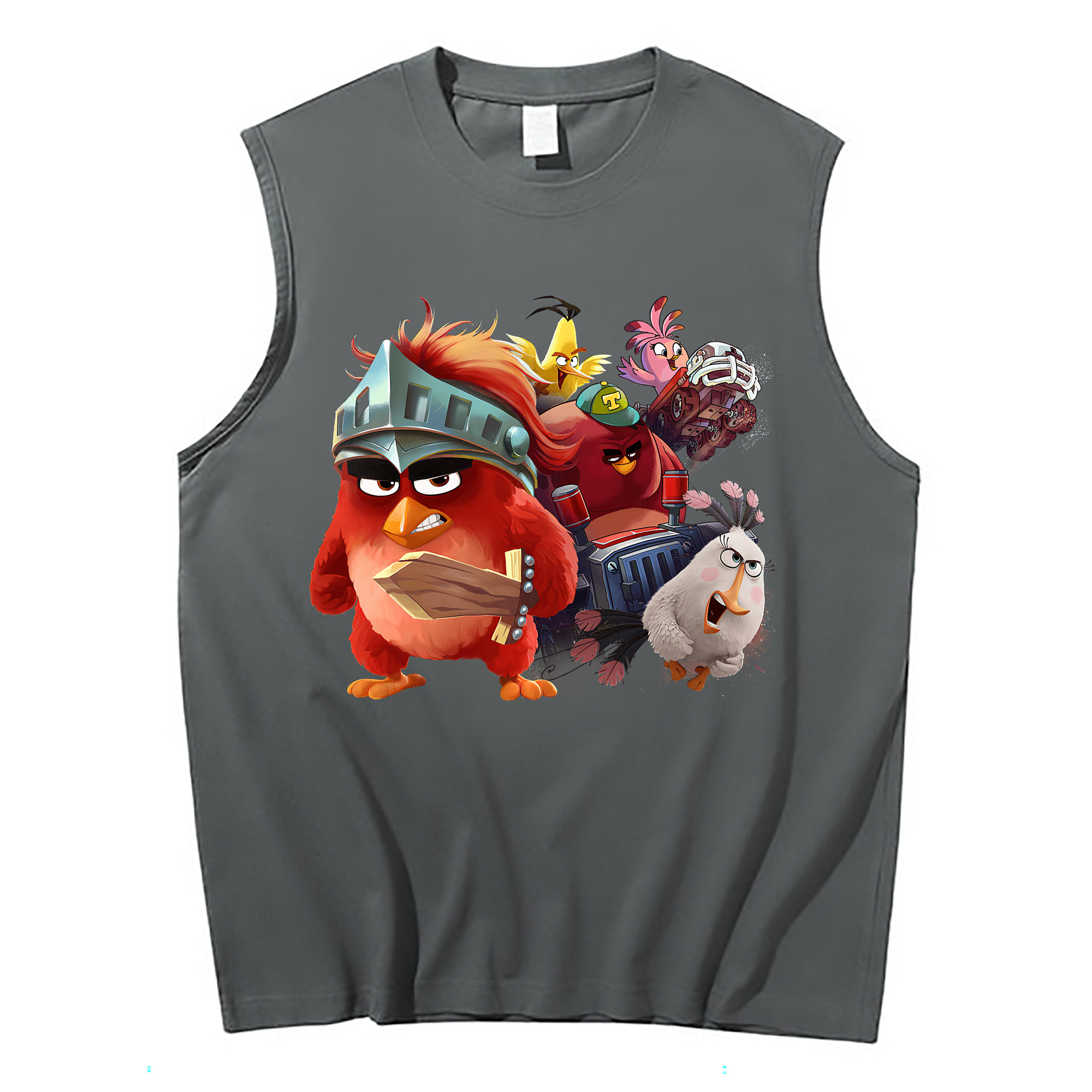 （画像用） Angry Birds アングリーバード コットン100％タンクトップ（フロントプリント）